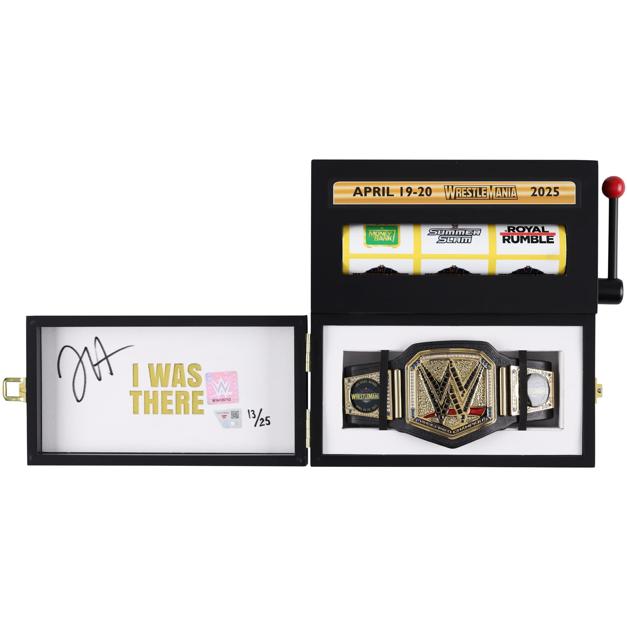 WrestleMania 41 Slot Machine Mini Championship Title Belt